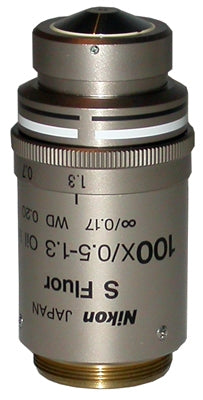 nikon super fluor 100x objective lens