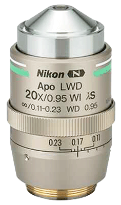 Nikon CFI Apochromat Lambda S LWD 20x Water Immersion Objective
