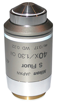 Nikon CFI Super Fluor 40X Oil Objective MRF01401