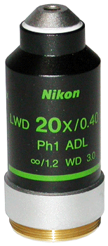 Nikon CFI LWD 20x Phase Contrast Objective