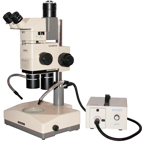 Olympus SZH10 Stereo Microscope with Dual Nosepiece Objectives 1x and 2x