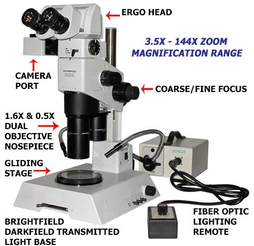 Olympus SZX12 Stereo Microscope with Dual Objective Nosepiece