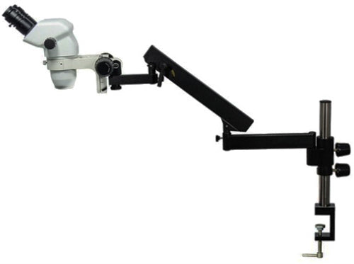 EcoView SZ20 Stereo Microscope on Flexible Arm Table Clamp Stand