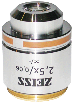 Zeiss objective A-Plan 2.5x 0.06 M27 Objective