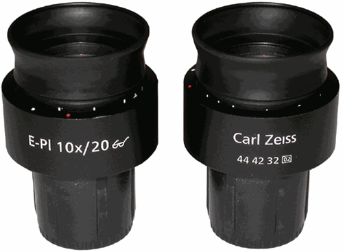 zeiss e-pl 10x microscope eyepieces