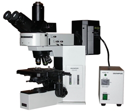 olympus bx40 fluorescence microscope with filter cubes